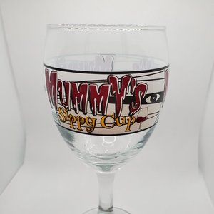 Mummy's Sippy Cup Halloween Wine Glass